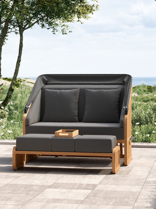 Newcastle Set Medium inkl. Auflagen Anthrazit