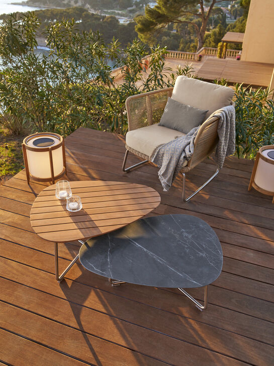 Amari Lounge Tischset Teak/Keramik