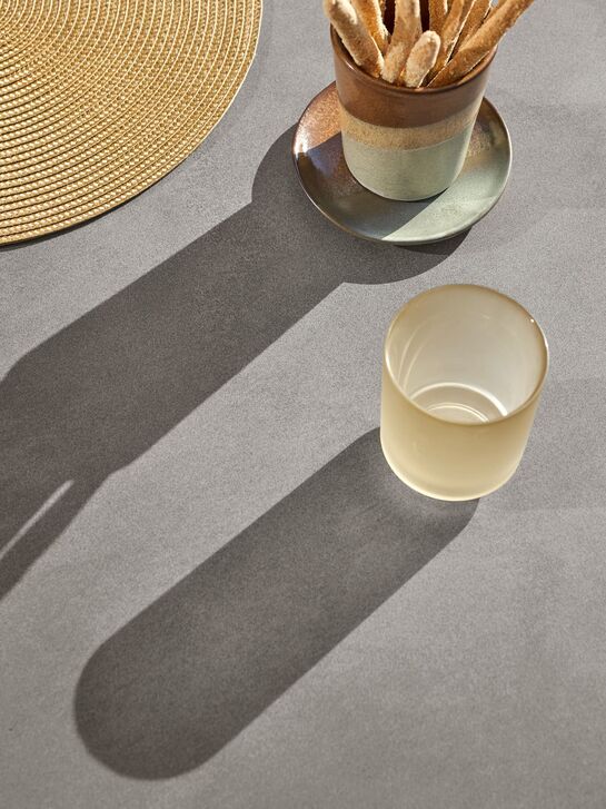 Portland Ausziehtisch Edelstahl Graphit/HPL Shade