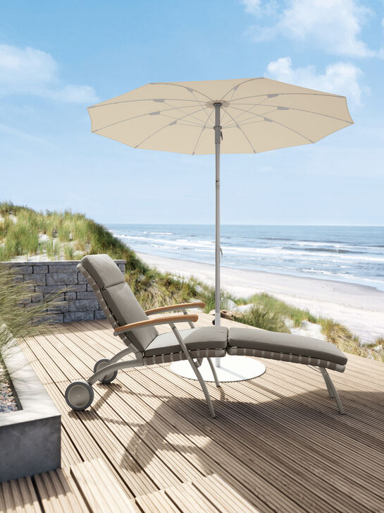 United States Deck Chair Silk mit Rädern und verlängerter Fussstütze