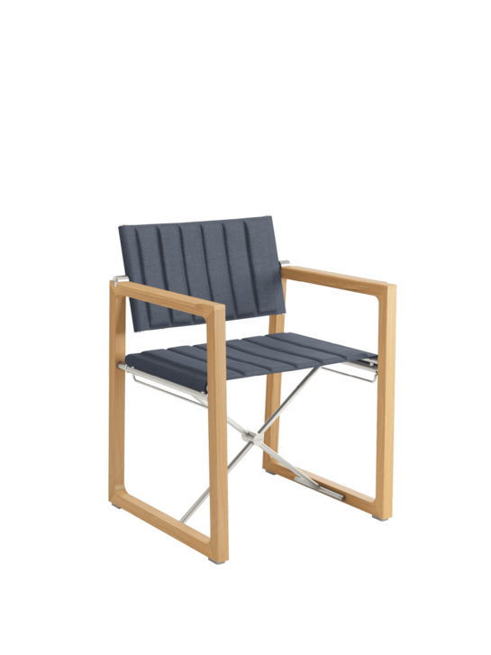 Benton Armlehnstuhl Rauchblau klappbar