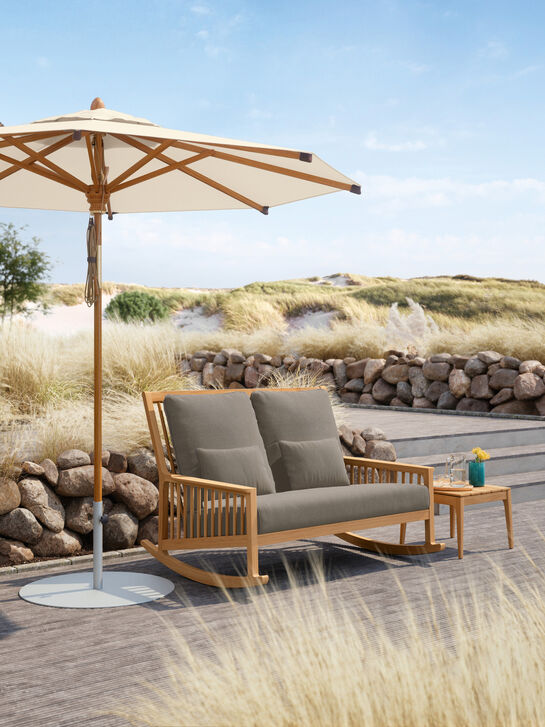 Newhaven Schaukelbank inkl. Auflagen Stone/Keder Taupe