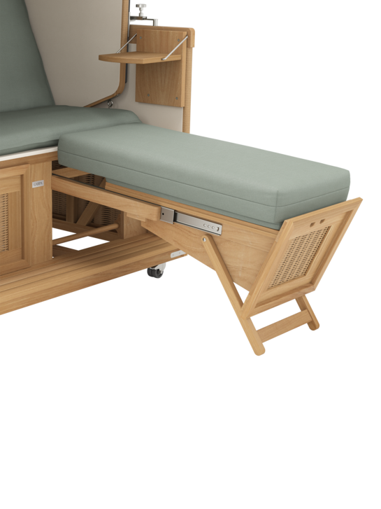 Hohes Fusskissen für Strandkorb Mineral