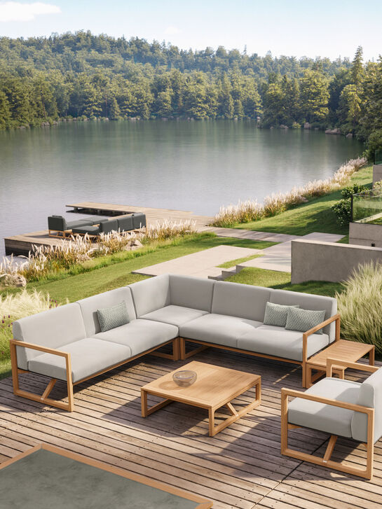 Trey Lounge Mittelelement inkl. Auflagen Crystal