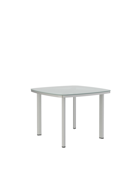 Temper Tisch Eloxal/Glas