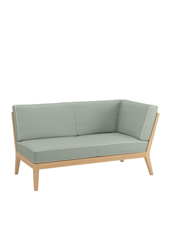 Valencia Lounge Chaiselongue links inkl. Auflagen Mineral/Keder Linum