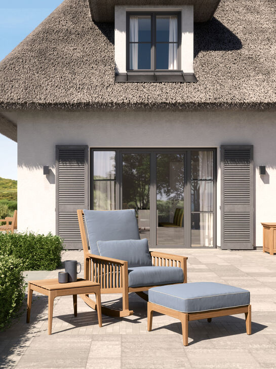 Newhaven Schaukelstuhl Set Indigo/Linum