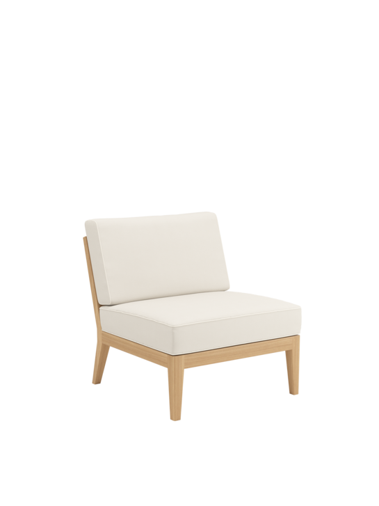 Valencia Lounge Element Mitte inkl. Auflagen Linum/Keder Pearl