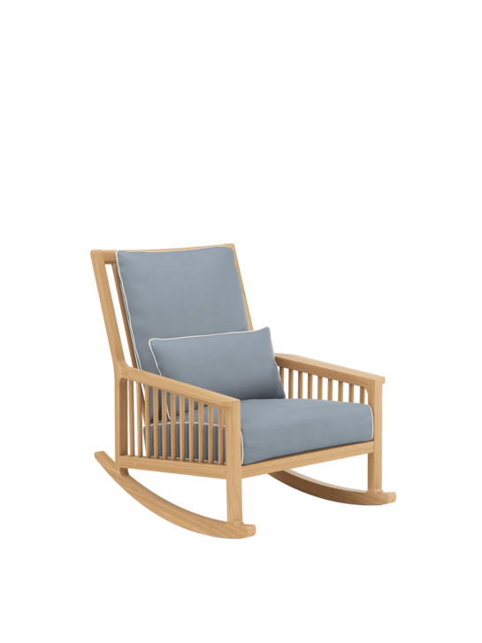 Newhaven Schaukelstuhl inkl. Auflagen Indigo/Keder Linum