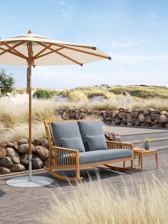 Newhaven Schaukelbank inkl. Auflagen Indigo/Keder Linum