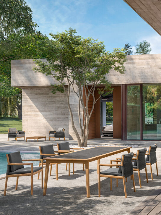 Preston Tisch Teak/Keramik