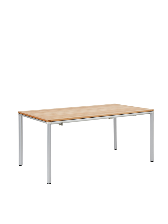 Portland Ausziehtisch Aluminium/Teak