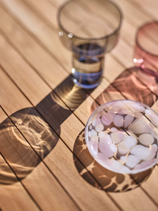 Portland Tisch Edelstahl Graphit/Teak