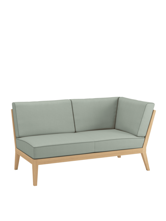 Valencia Lounge Chaiselongue links inkl. Auflagen Mineral/Keder Taupe