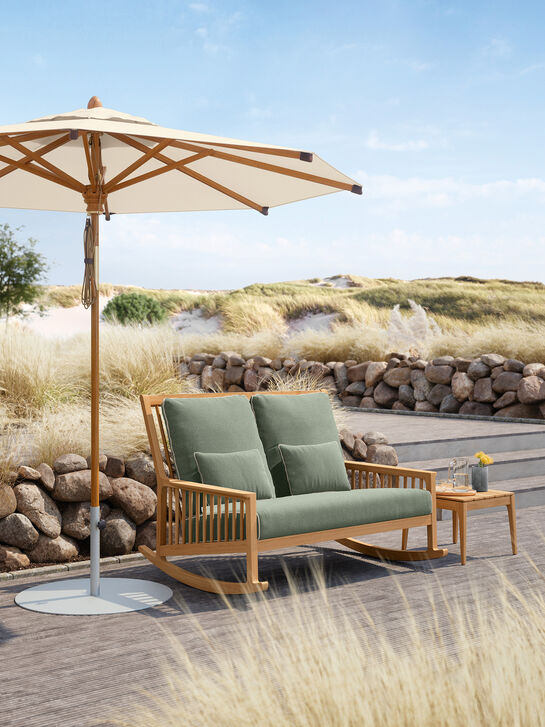 Newhaven Schaukelbank inkl. Auflagen Mineral/Keder Linum