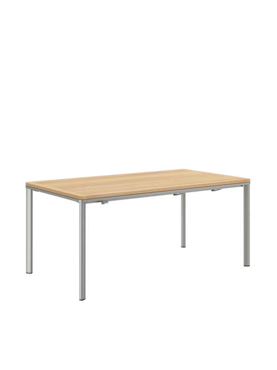 Portland Ausziehtisch Aluminium eloxiert/Teak 165-225 x 90