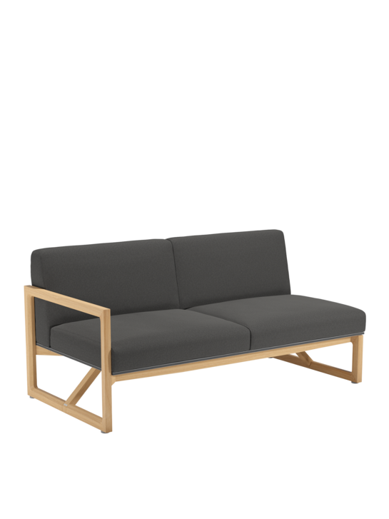 Trey Lounge Sofa Armlehne rechts inkl. Auflagen Anthrazit