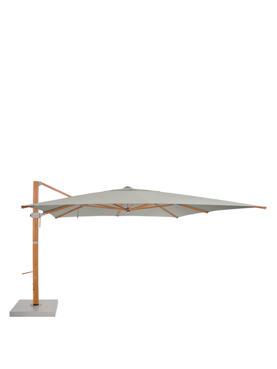 Positano Sonnenschirm 350 x 350 cm quadratisch, Silbergrau